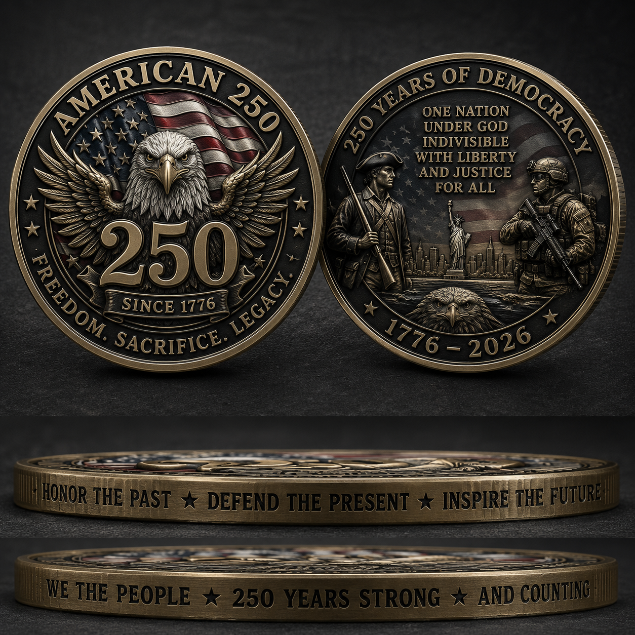 American 250 Challenge Coin - Pre Order