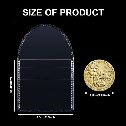 Single Pocket Coin Sleeves Clear Plastic Protective Holders – 2.2" Round
