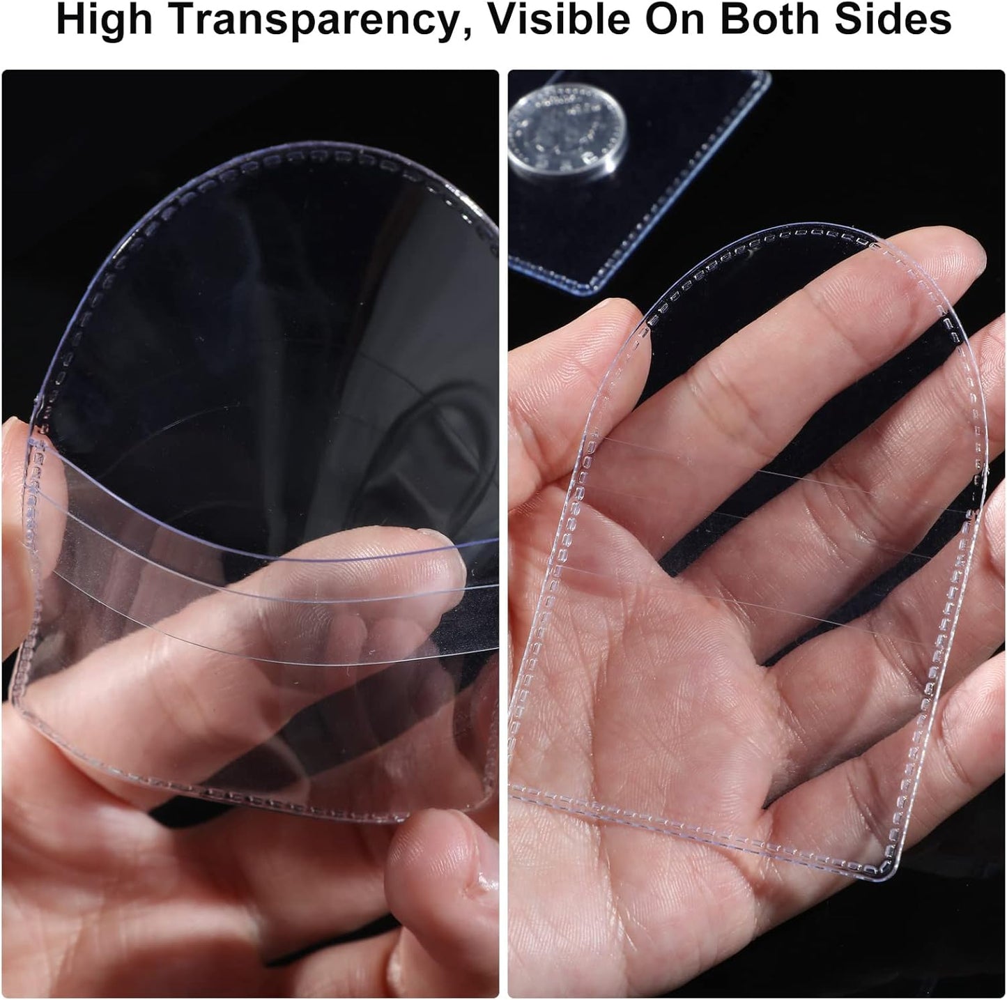 Single Pocket Coin Sleeves Clear Plastic Protective Holders – 2.2" Round