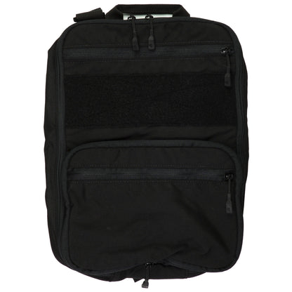 Black backpack on a white background