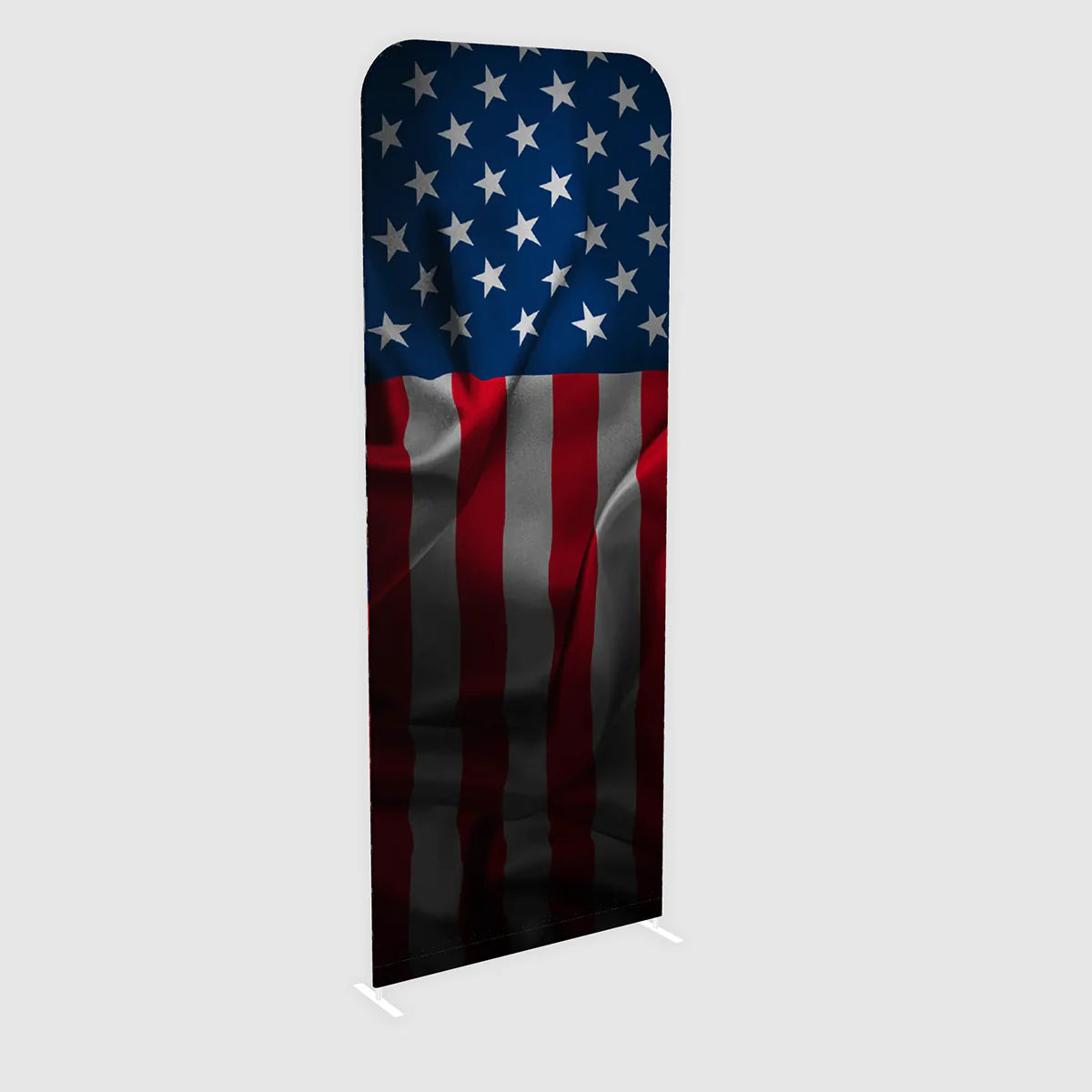 Tall wide fabric banner for recruiting police