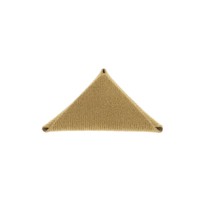Beige triangular flag holder on a white background