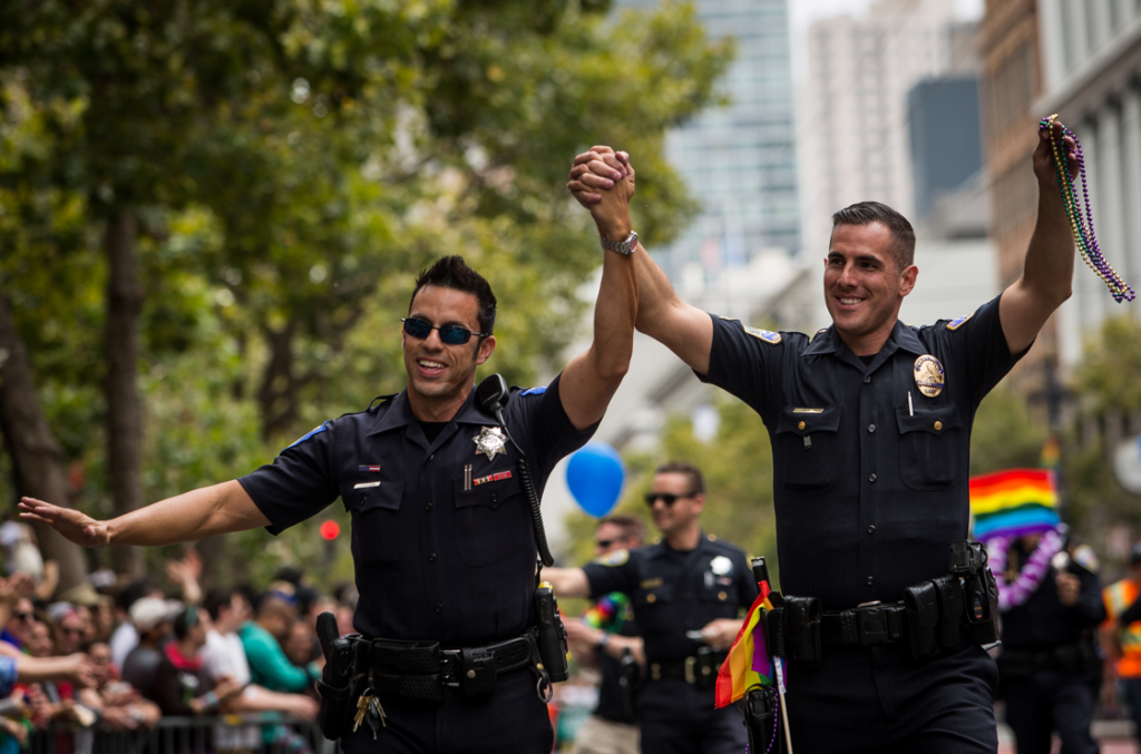 two gay cops at pride