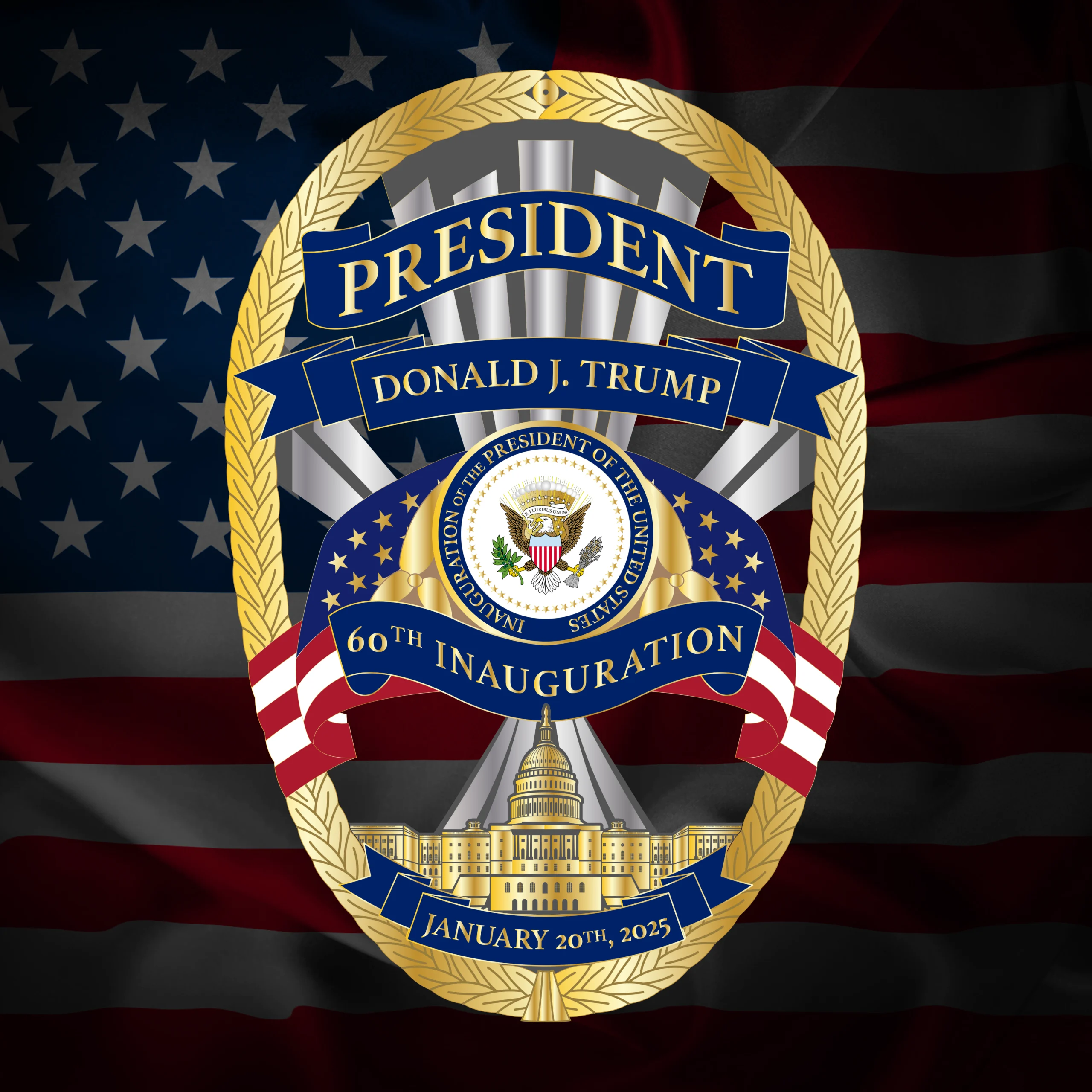 Trump Inauguration Flex Badge