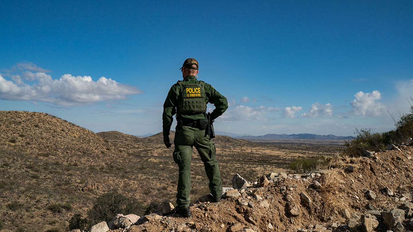 Border Patrol agent with body camera